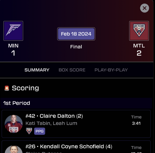 Live Game Example